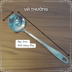 [1 Cái] Vá/Muôi Inox - Vá Thường (25x6.5)