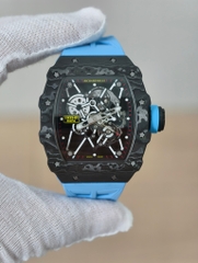RICHARD MILLE RM35-01 Black Carbon Blue Rubber Strap