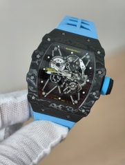 RICHARD MILLE RM35-01 Black Carbon Blue Rubber Strap