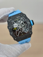 RICHARD MILLE RM35-01 Black Carbon Blue Rubber Strap