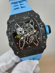 RICHARD MILLE RM35-01 Black Carbon Blue Rubber Strap