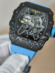 RICHARD MILLE RM35-01 Black Carbon Blue Rubber Strap