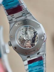 AUDEMARS PIGUET Royal Oak Double Balance Wheel Openworked 15407 Skeleton-Baguette Blue Sapphire Bezel-Stainless Steel