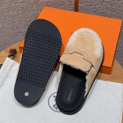 JD 680 Cream Calfskin Mule Shoes