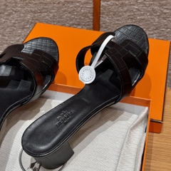 JD-2180 Black Matte Alligator High Heel Sandals