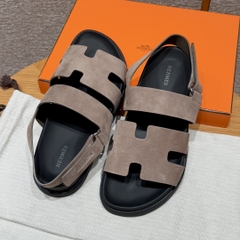 JD-650 179 Genius Men's Sandals in Etouoe Chamois Leather with Rubber Outsole