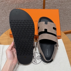JD-650 179 Genius Men's Sandals in Etouoe Chamois Leather with Rubber Outsole