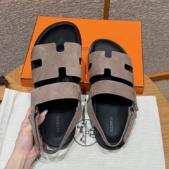 JD-650 179 Genius Men's Sandals in Etouoe Chamois Leather with Rubber Outsole