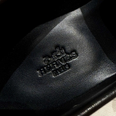 JD-580 192 Royal Loafer in Noir Goatskin with Dermal Outsole and Drip Glue Buckle