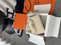 Kelly Mini II Original Leather - Chevre Skin Goat Leather - I2 Nata Cream White