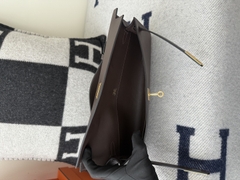 Kelly 31cm Handbag Original Leather Swift Chocolate CK47 Gold Hardware