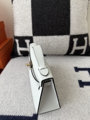 Kelly Pochette 22cm Original Leather Swift Skin N4 Gris Platine