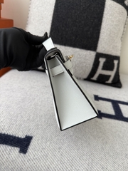 Kelly Pochette 22cm Original Leather Swift Skin N4 Gris Platine