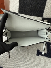 Kelly Danse 22cm Original Leather Swift Dancing Bag in Gris Platine