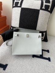 Kelly Danse 22cm Original Leather Swift Dancing Bag in Gris Platine