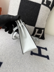 Kelly Danse 22cm Original Leather Swift Dancing Bag in Gris Platine