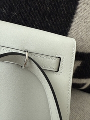 Kelly Danse 22cm Original Leather Swift Dancing Bag in Gris Platine