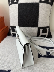 Kelly Danse 22cm Original Leather Swift Dancing Bag in Gris Platine