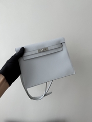 Kelly Danse 22cm Original Leather Swift Dancing Bag in Gris Platine