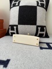Kelly Mini II Original Leather - Chevre Skin Goat Leather - I2 Nata Cream White