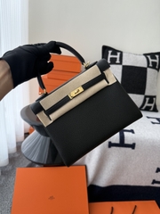Kelly 25cm Original Leather Togo Small Cowhide Noir Gold Hardware