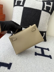 Kelly Pochette 22cm Swift Leather Beige Marfa Gold Hardware