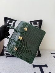 Birkin 25cm Shiny Porosus Crocodile Handbag