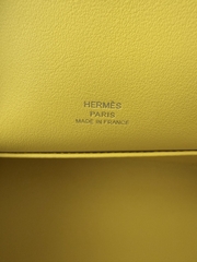 Kelly Pochette 22cm Swift Skin Leather Lime Color Gold Hardware
