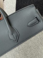 Birkin 25cm Original Leather Swift Skin Grey Misty Bag