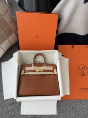 Birkin 25cm Matte Crocodile Leather Handbag