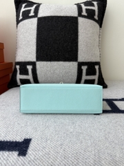 Kelly Pochette 22cm Bleu Zephyr Swift Skin Gold Hardware