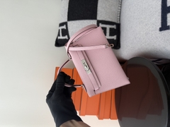 Kelly Mini II Chevre Leather Bag with Silver Hardware