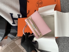 Kelly Mini II Chevre Leather Bag with Silver Hardware