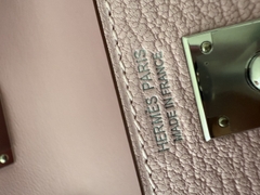 Kelly Mini II Chevre Leather Bag with Silver Hardware