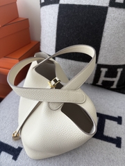 Picotin Lock 22cm Original Leather TC Clemence Craie Color