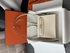 Kelly Danse 22cm Dancing Bag Original Leather Evercolor Cream White with Gold Hardware