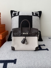 Birkin 25cm Original Leather Moka Color Silver Hardware