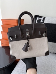Birkin 25cm Original Leather Moka Color Silver Hardware