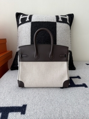 Birkin 25cm Original Leather Moka Color Silver Hardware