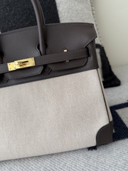 Birkin 25cm Original Leather Swift Moka Color Gold Hardware