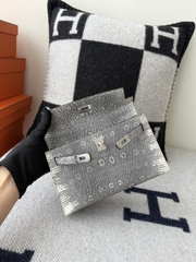 Kelly Pochette 22cm Lizard Leather Original – Silver Hardware