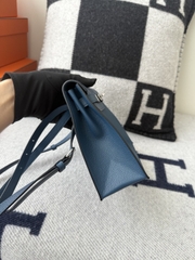 Kelly Danse 22cm Deep Blue Leather Dance Bag