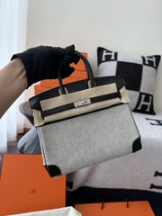 Birkin 25cm Original Leather Swift Noir Silver Hardware