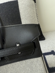 Birkin 25cm Original Leather Swift Noir Silver Hardware