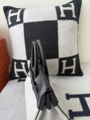 Birkin 25cm Original Leather Swift Noir Silver Hardware