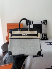 Birkin 25cm Original Leather Swift Noir Silver Hardware