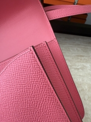 Constance 23cm New Style Mirror, Epsom Skin, CC10 Craie Color, Gold Hardware