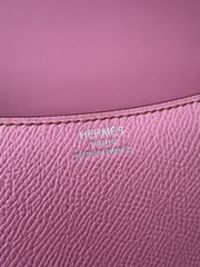 Constance 23cm New Style Mirror, Epsom Skin, CC10 Craie Color, Gold Hardware