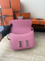 Constance 23cm New Style Mirror, Epsom Skin, CC10 Craie Color, Gold Hardware