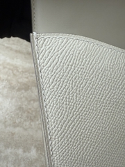 Constance 23cm New Style Mirror, Epsom Skin, CC10 Craie Color, Gold Hardware